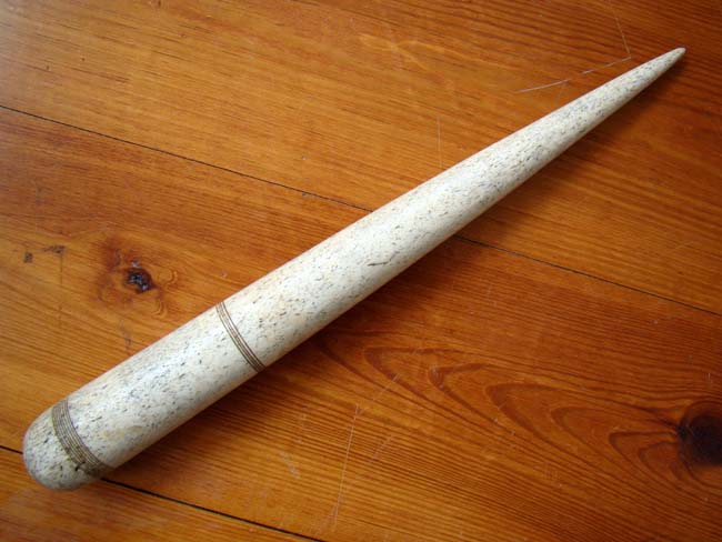 A 19th century Whalebone Fid measuring 16 1/2" long